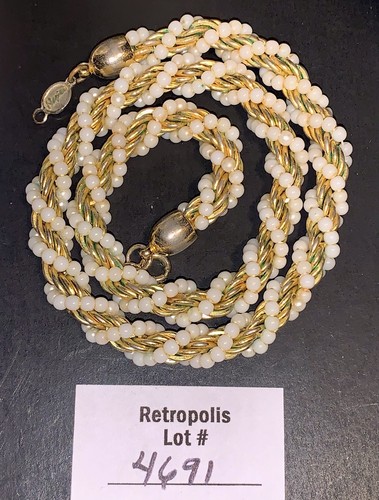 Napier twisted gold tone - gold, white